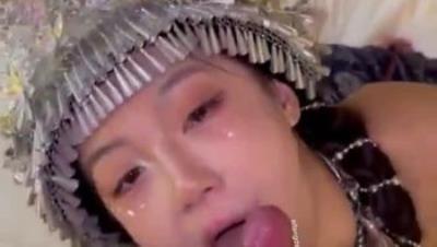 【fKabuto】漫展认识的少数民族小美女，完美露脸，胸大人浪，口交的时候一脸陶醉