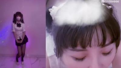 极品嫩妹舞啪福利姬【贝璃珞】最新露脸作品，中华娘的才艺，狂吞前辈的精液打气加油(2V)1