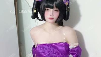 极品颜值清纯萝莉『少萝砂糖』王者荣耀cos小乔 诗语江南 西施 纳西妲，喜欢这种又乖又淫贱的样子1