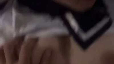 网络泄密，娃娃脸巨乳嫩妹和男友露脸性爱自拍，啪啪奶子晃啊晃
